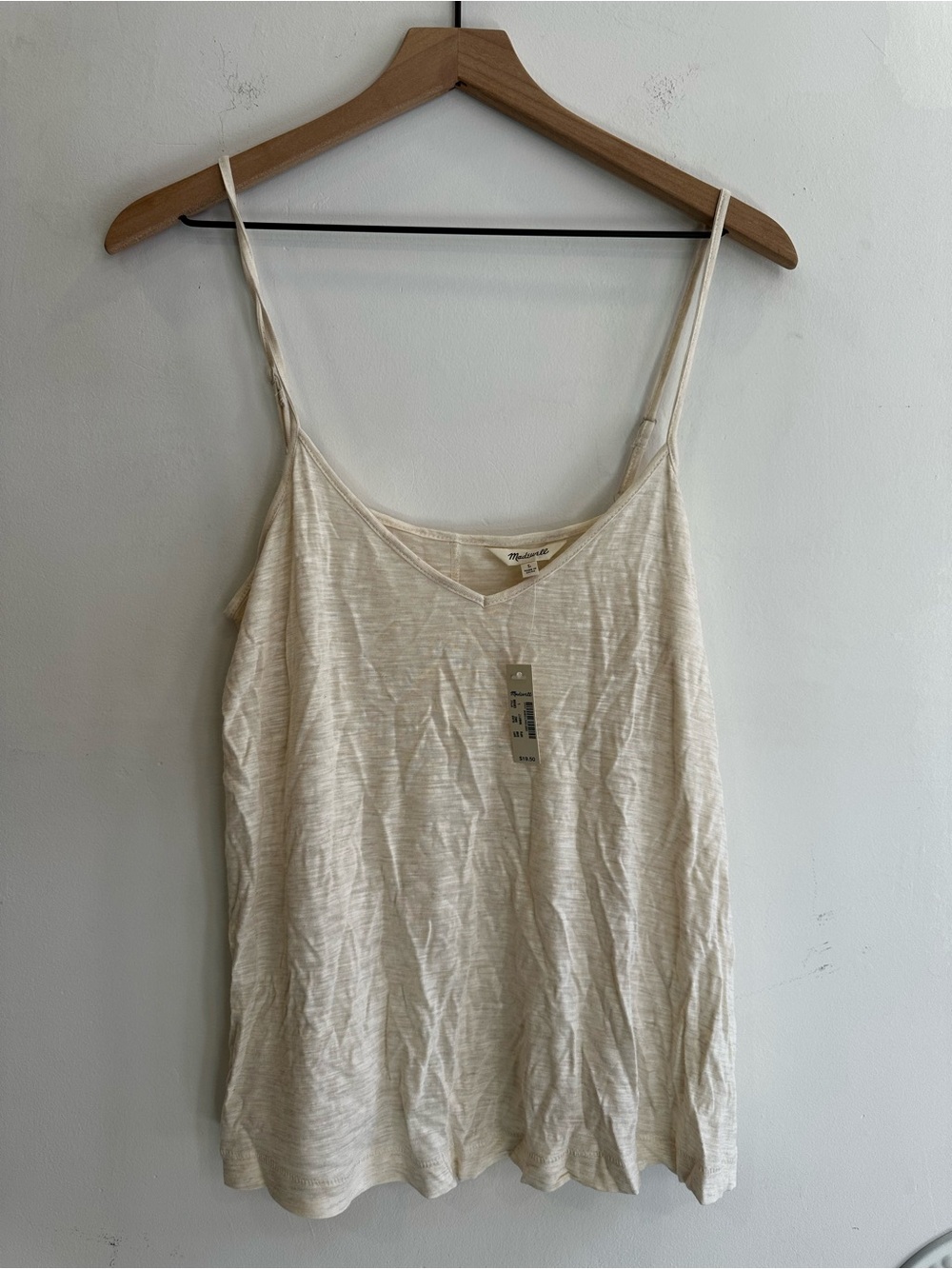 Madewell Cream Spaghetti-Strap V-Neck Camisole